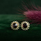 vintage Gold vintage ear studs with garnet 14 krt