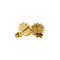 vintage Gold vintage ear studs with garnet 14 krt