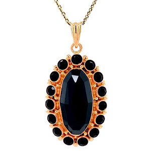 Gold pendant with garnet 14 kt