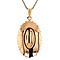 vintage Gouden vintage entourage hanger met granaat 14 krt
