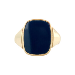 Gold ring with blue lapis lazuli 14 carat