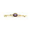 vintage Gold vintage brooch with sapphire 14 kt