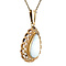 vintage Gold vintage pendant with opal 14 krt