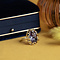 vintage Gold vintage ring with synthetic sapphire 14 krt