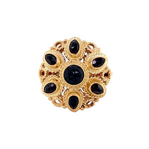 Gouden ring met granaat 14 krt