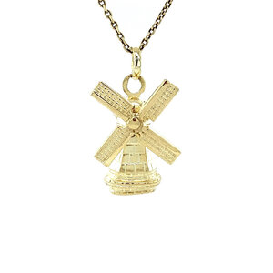 Gouden molen hanger 14 krt