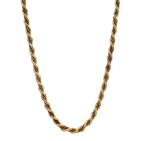 vintage Gold cord with Venetian necklace 14 kt