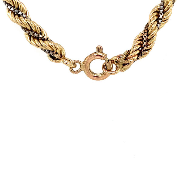 vintage Gold cord with Venetian necklace 14 kt