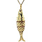 vintage Gold fish pendant 14 krt