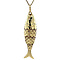 vintage Gold fish pendant 14 krt
