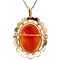 vintage Golden pendant with cameo 14 kt