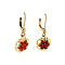 vintage Gold earrings with blood coral 14 krt