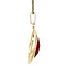 vintage Gouden hanger met carneool 14 krt