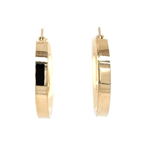 Gold smooth earrings 14 krt