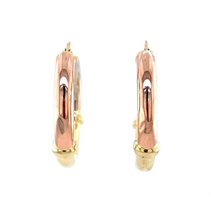 Tricolour gold earrings 14 krt