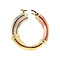 vintage Tricolour gold vintage earrings 14 kt