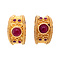 vintage Vintage gold earrings with ruby 18 krt