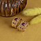 vintage Vintage gold earrings with ruby 18 krt