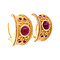 vintage Vintage gold earrings with ruby 18 krt