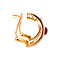 vintage Vintage gold earrings with ruby 18 krt