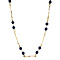 vintage Gouden vintage collier met lapis lazuli en parel 14 krt