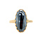 vintage Gold vintage ring with hematite 14 kt
