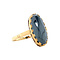 vintage Gold vintage ring with hematite 14 kt