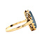 vintage Gouden vintage ring met hematiet 14 krt