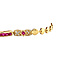 vintage Gold vintage bracelet with colored stone and zirconia 18 kt