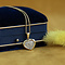 vintage Gouden vintage hart hanger met diamant 14 krt