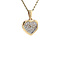 vintage Golden vintage heart pendant with diamond 14 kt