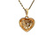 vintage Gouden vintage hart hanger met diamant 14 krt