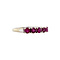 vintage White gold vintage row ring with ruby 14 krt