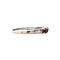vintage Witgouden vintage rijring met robijn 14 krt