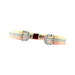 Gouden bangle met diamant 14 krt