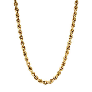 Gold cord necklace 14 krt