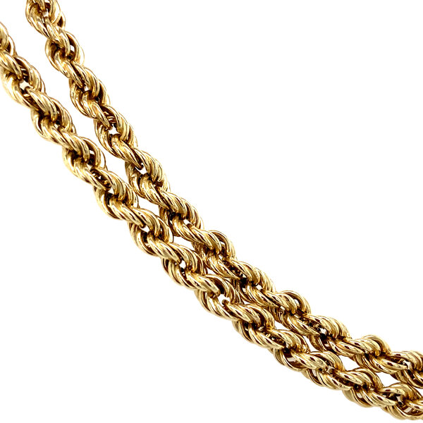 vintage Gouden vintage koord collier 14 krt