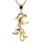 vintage Gold vintage panther pendant with colour stone 14 krt