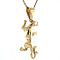 vintage Gold vintage panther pendant with colour stone 14 krt