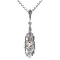 vintage Zilveren vintage hanger met diamant 925