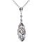 vintage Zilveren vintage hanger met diamant 925