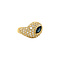 vintage Gold vintage ring with sapphire and diamond 18 kt