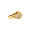 vintage Gouden vintage ring met saffier en diamant 18 krt