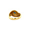 vintage Gouden vintage ring met saffier en diamant 18 krt