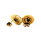 vintage Golden vintage stud earrings with onyx and diamond 18 ct