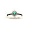 vintage Witgouden vintage entourage ring met smaragd en diamant 14 krt