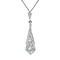 vintage White gold vintage pendant with diamonds 14 krt