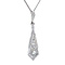 vintage White gold vintage pendant with diamonds 14 krt