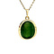 vintage Vintage pendant with nephrite 8 kt