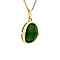 vintage Vintage pendant with nephrite 8 kt
